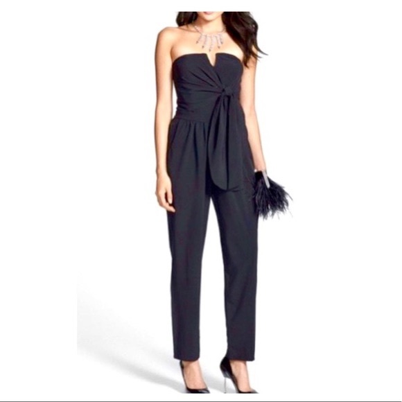 Nordstrom Rules of Etiquette Pants - Rules of Etiquette Strapless Tie Front Jumpsuit